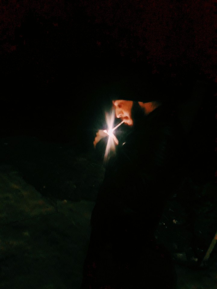 smoking alone