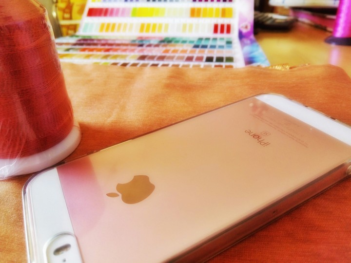 iPhone with Colourful chart