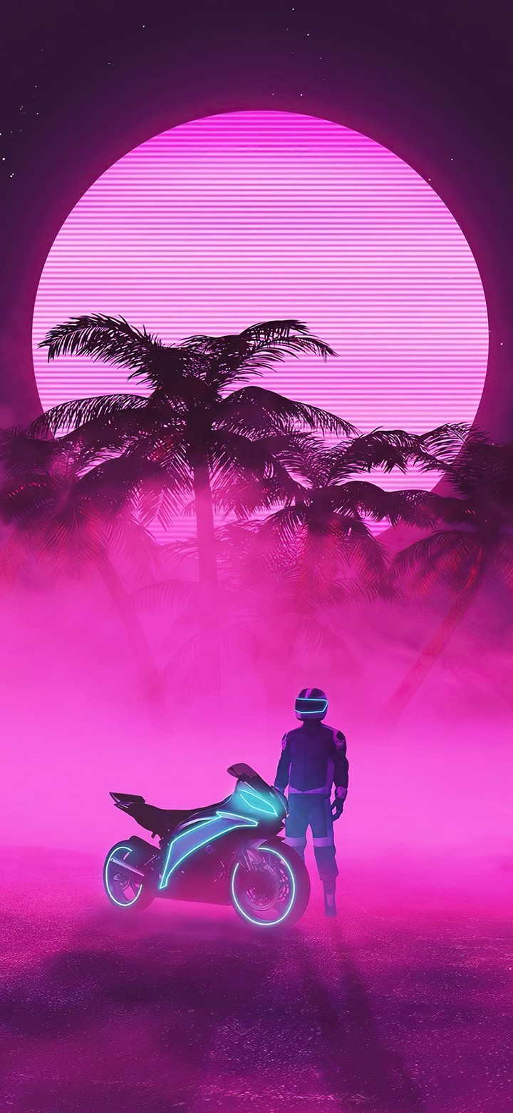 neon biker
