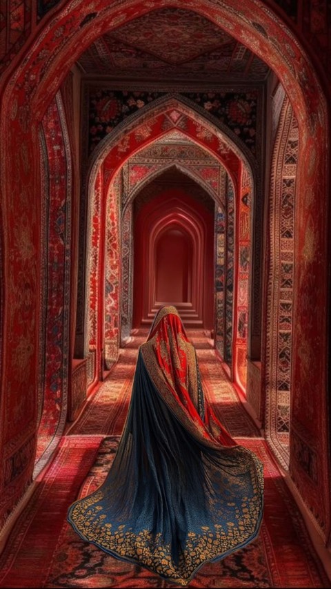 Sari, Carpet, Column