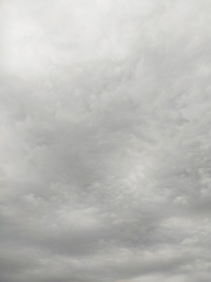 clouds left after last night's rain