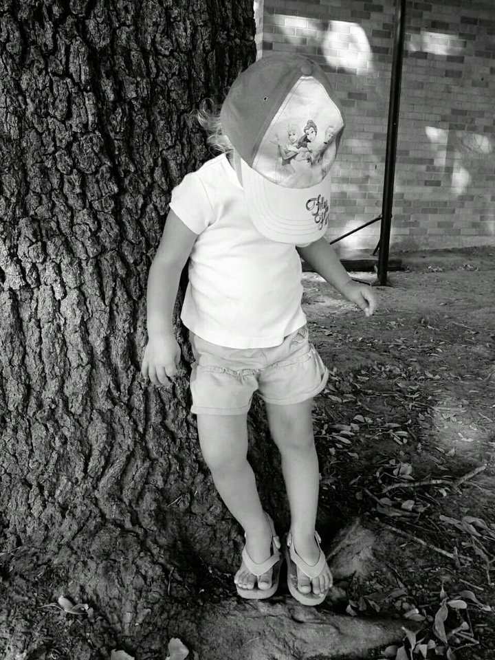 little girl outside