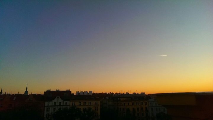 Sunset Prague landscape