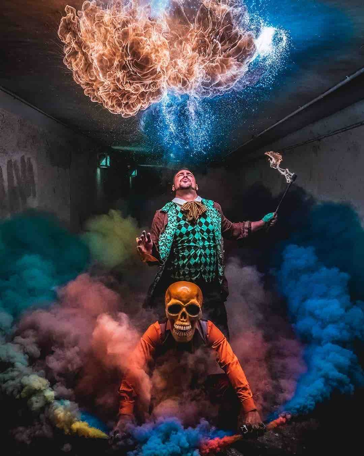 дым