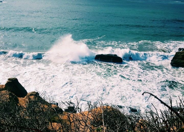 Waves crashing