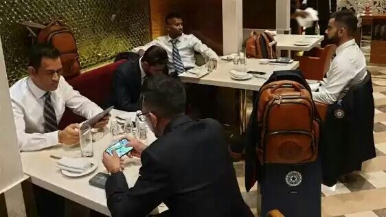 Team India at Mumbai Airport