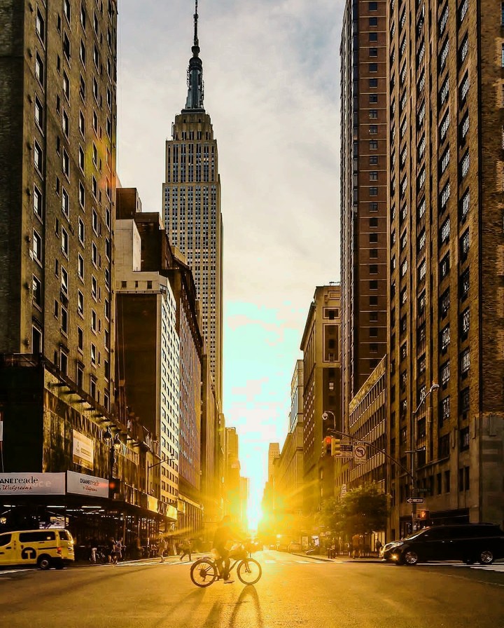 new York city,Sun rays