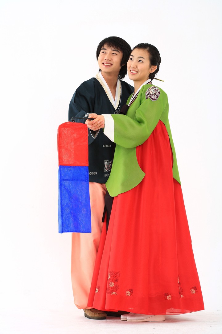 Couple in Korean Dress I