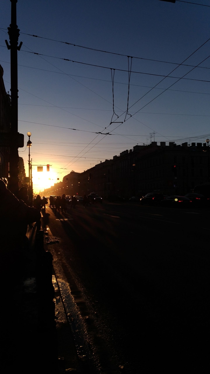 Sunset at Nevsky Prospect