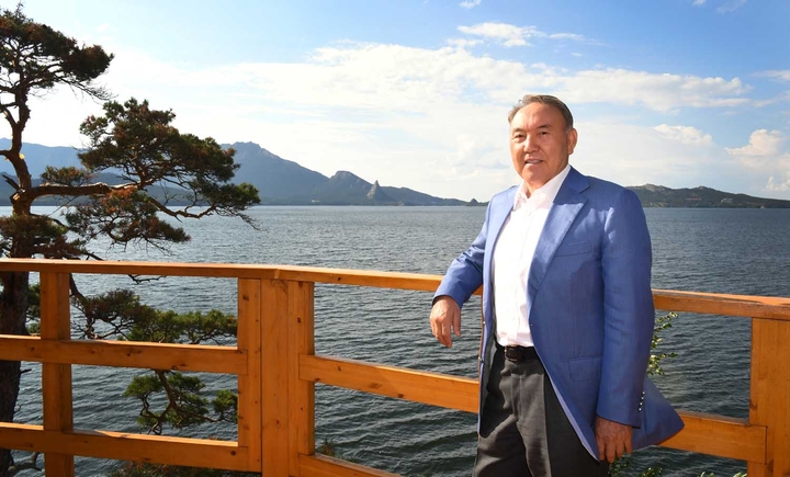 Nursultan Nazarbayev in Burabai,Kazakhstan