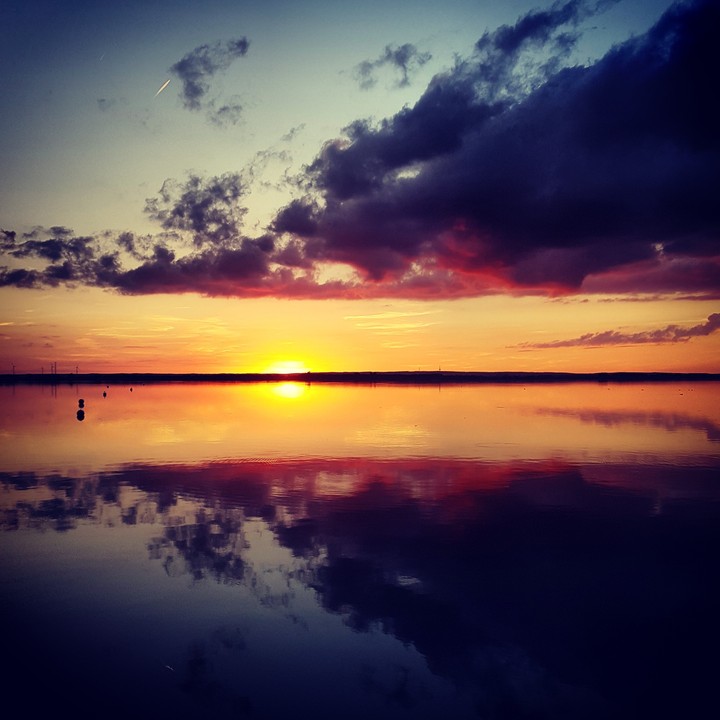 Sunset at a lake