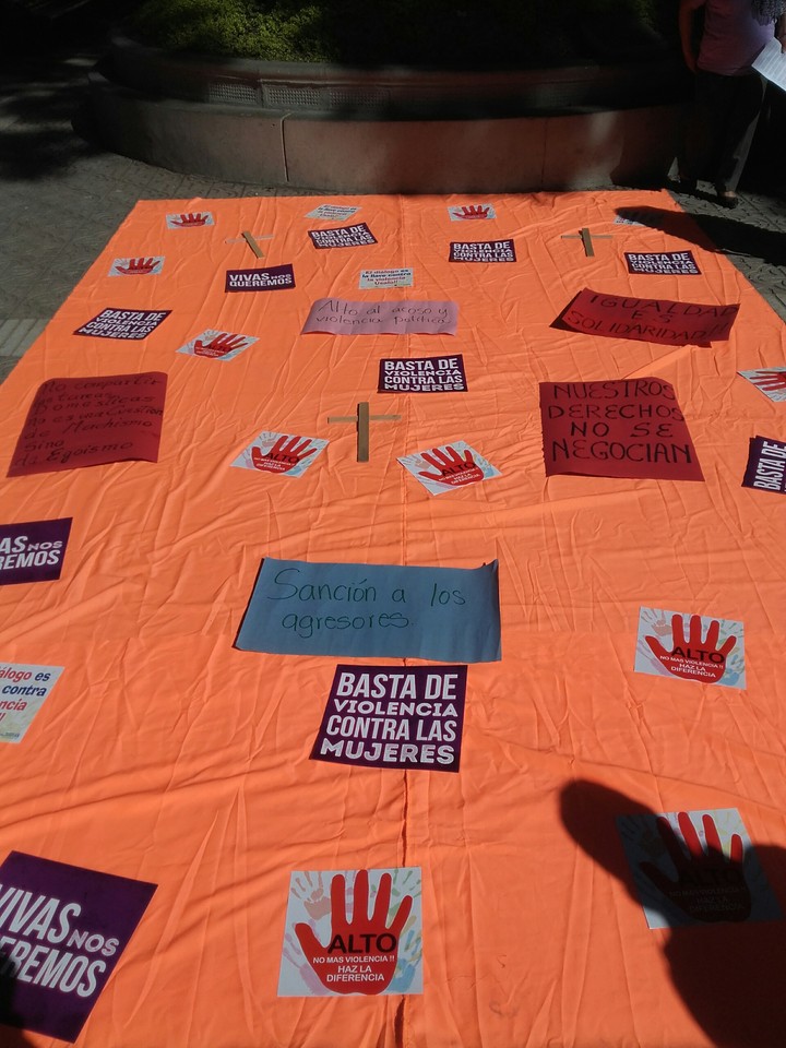 Alfombra de protesta femenina