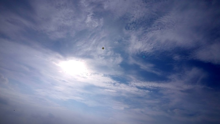 If you will zoom the pic you can see my kite flying. 