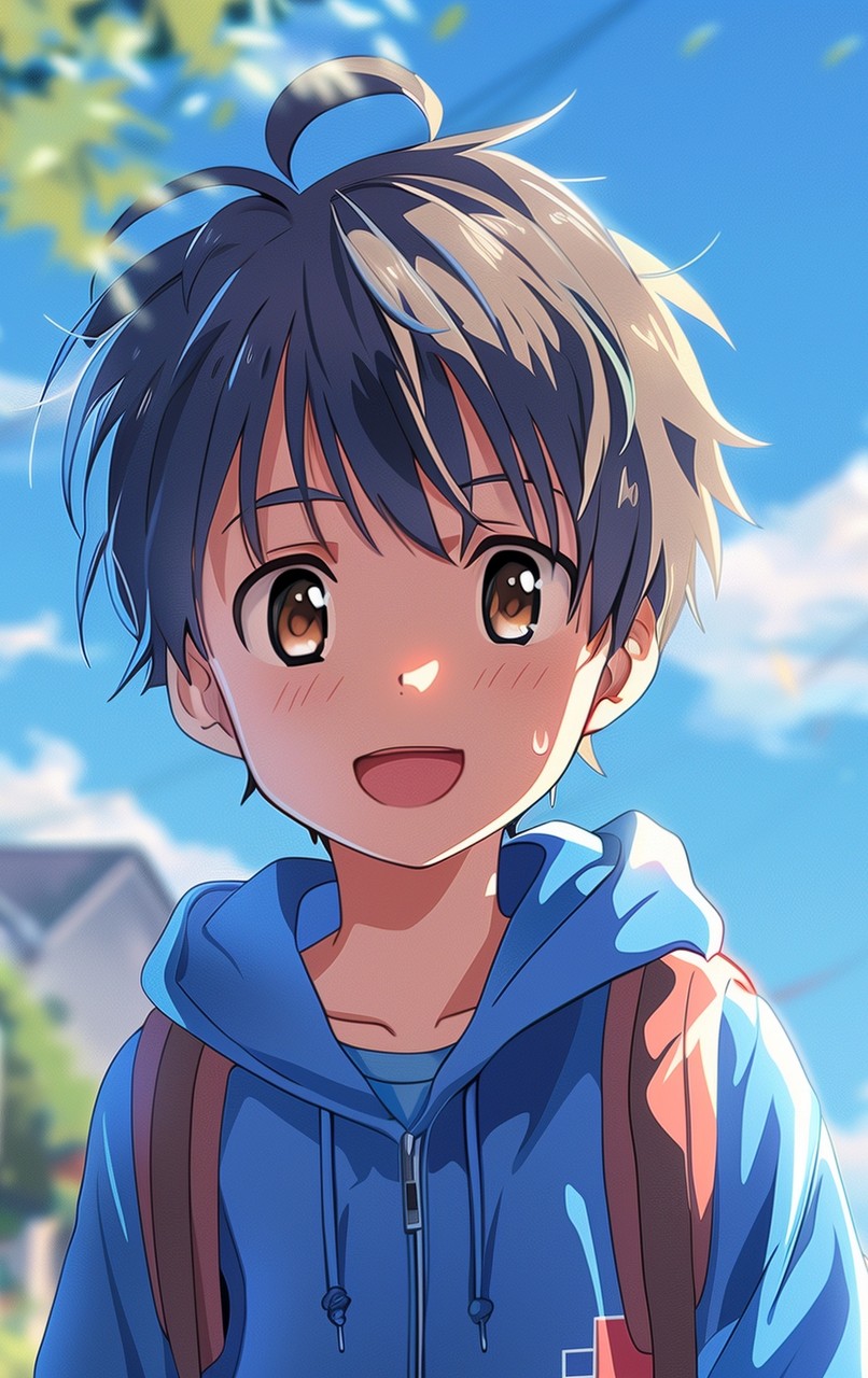 Anime boy school