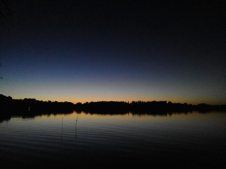 sunset on the river