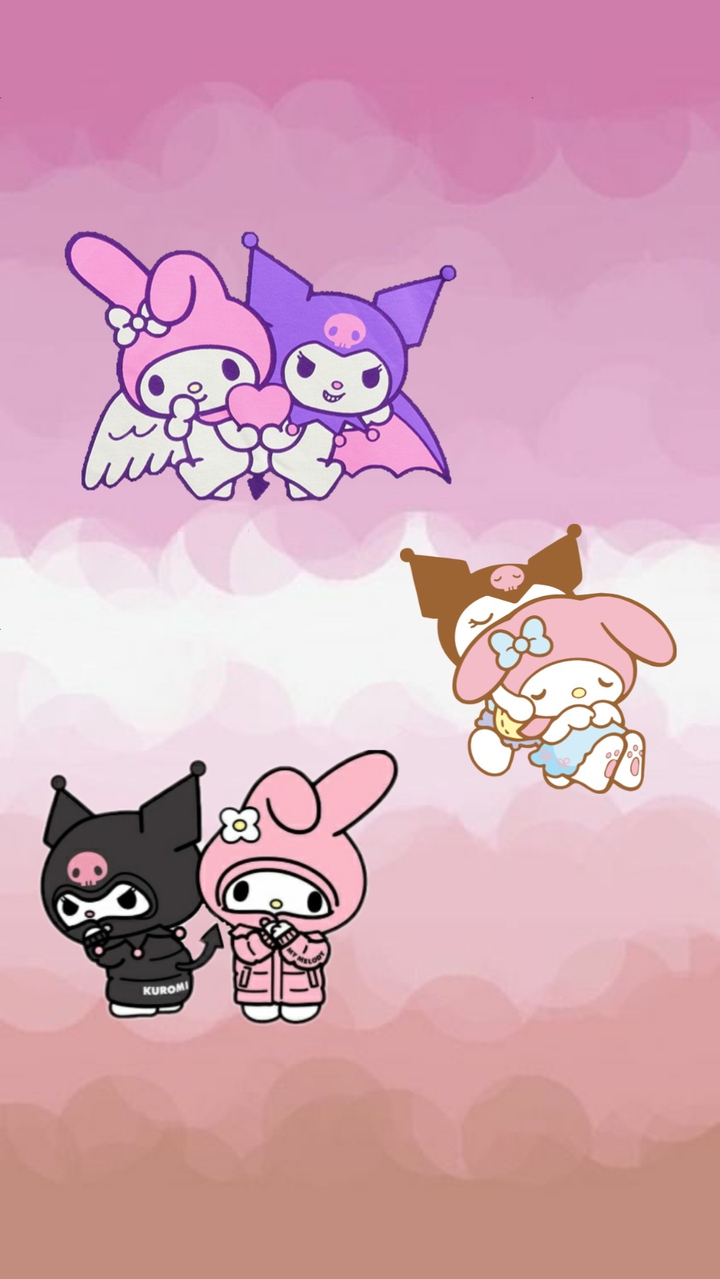 Lesbian flag with kuromi and my melody?