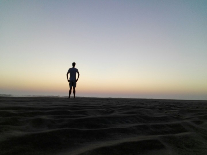 Shadows at sunset