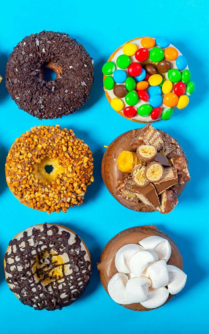Chocolate Doughnut Wood planks Sweets Icing sugar