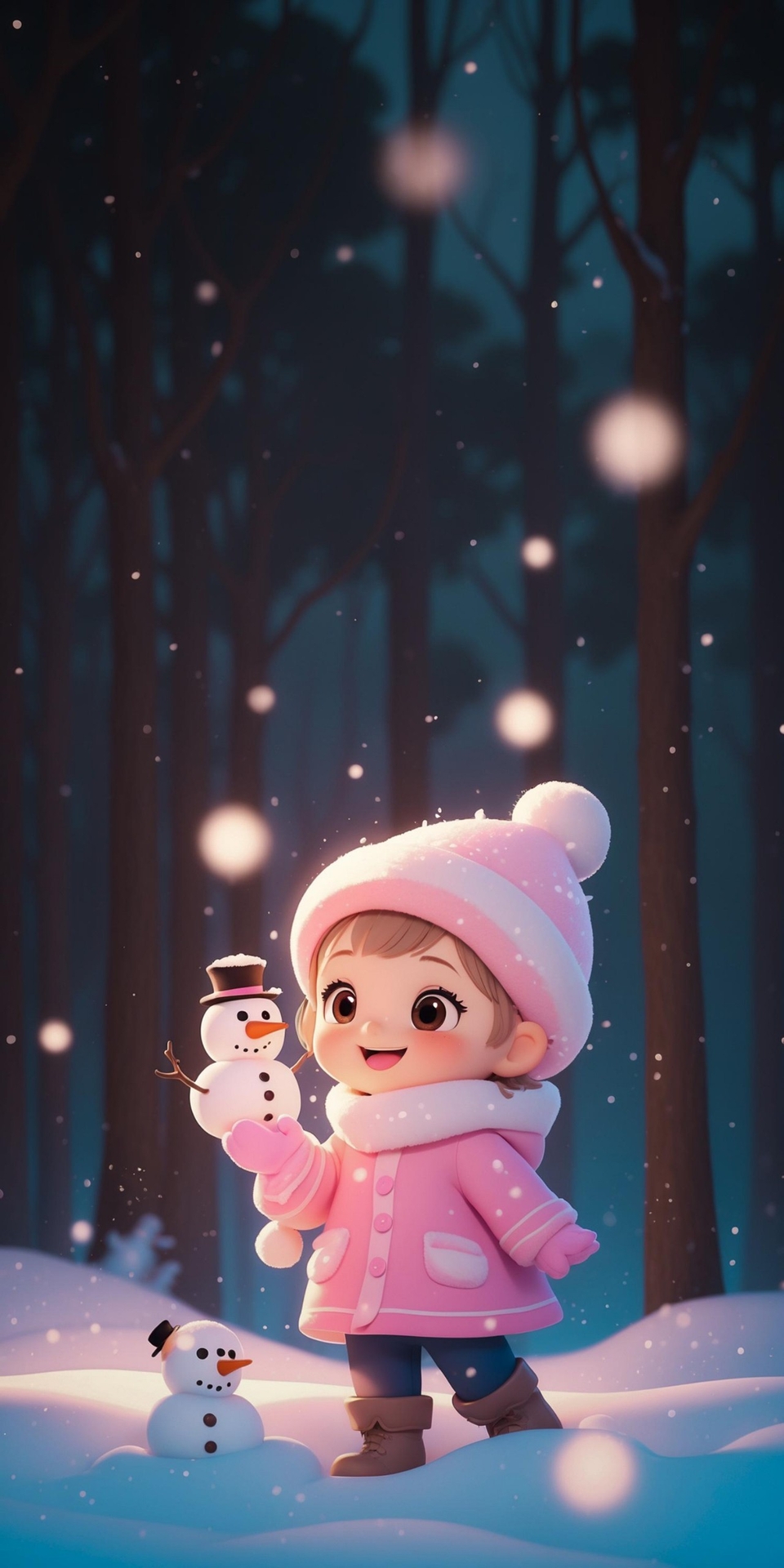 sfondi child, snowman