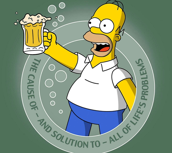 Homer Simpson Typography Illustration