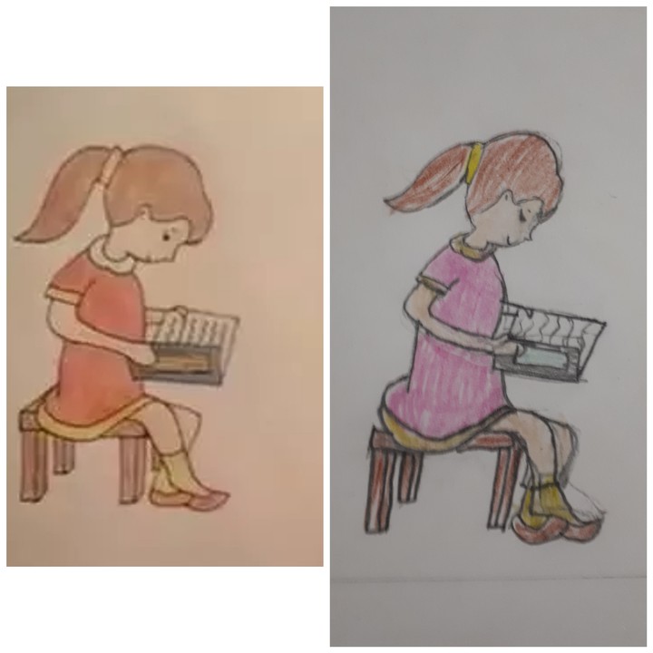 drawing of a 6 year old daughter