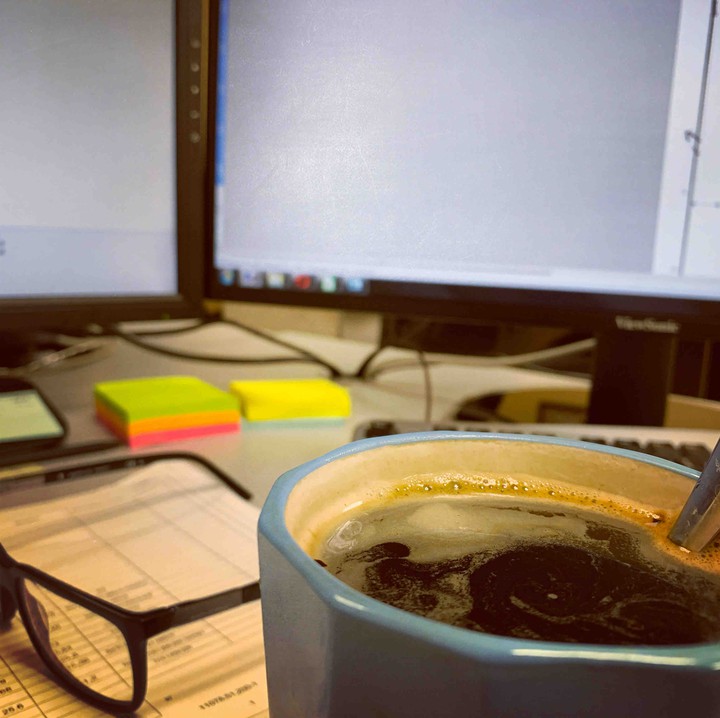 working morning