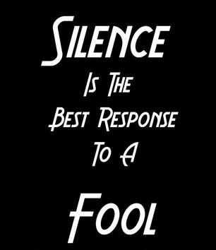 Silence is the best reply