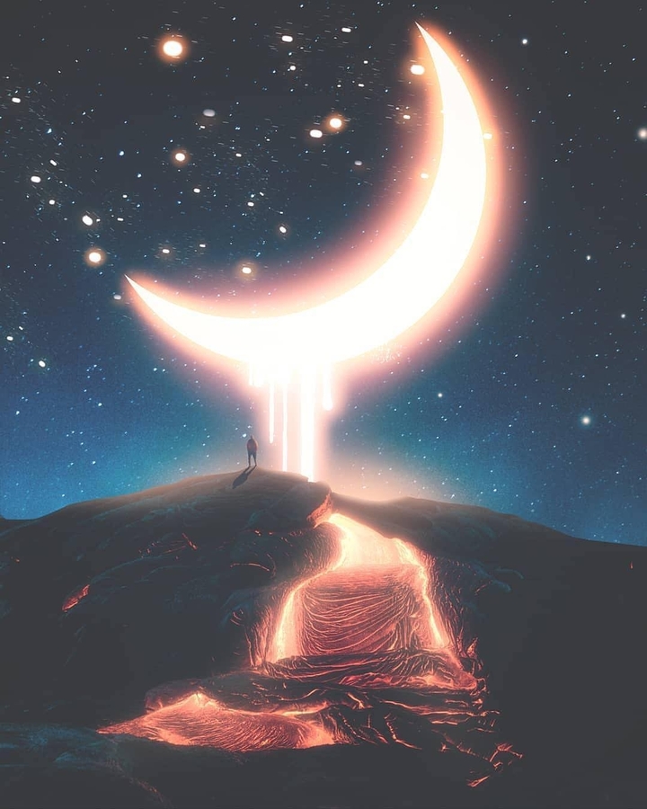 Melting moon