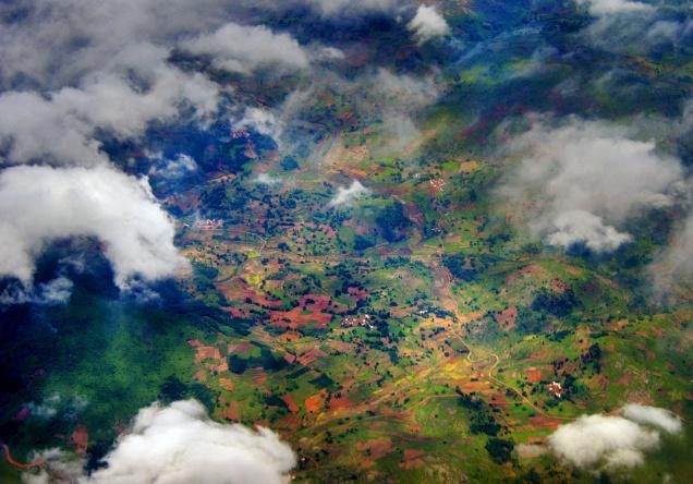 Arial view of the Araku valley....