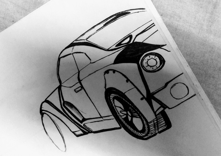 car sketch (artist- Akshay Singh)