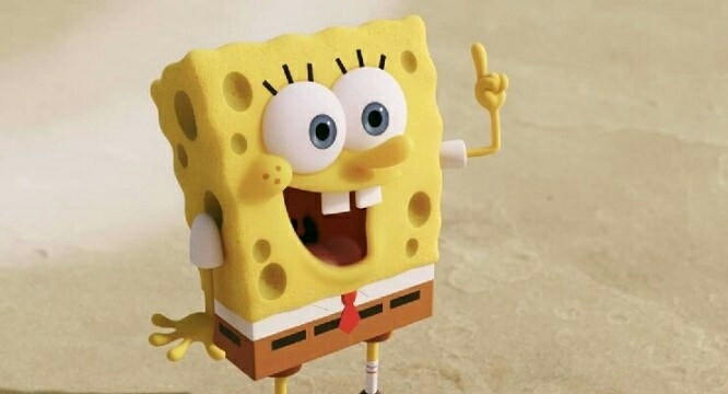 spongebob on land versi animation