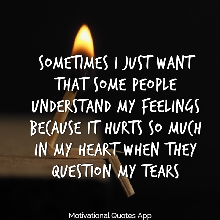 I just feel it!