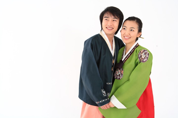 Couple in Korean Dress I