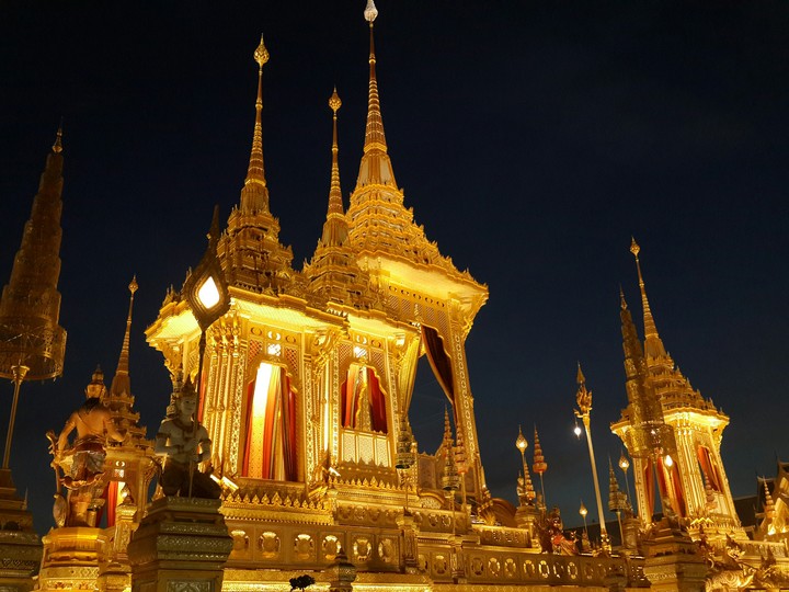 golden funeral pyre