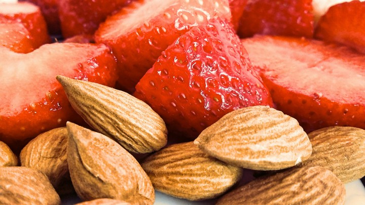 strawberries and almonds