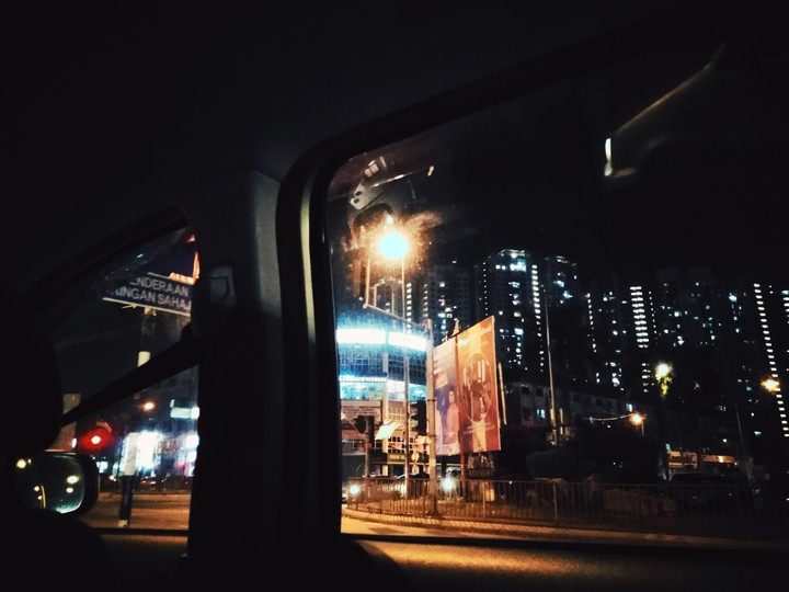 Night View from the car.