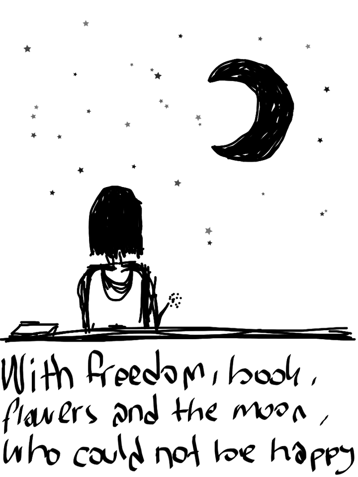 be happy with freedom...
