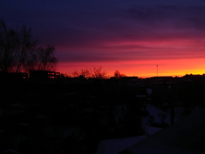 sunrise in the city