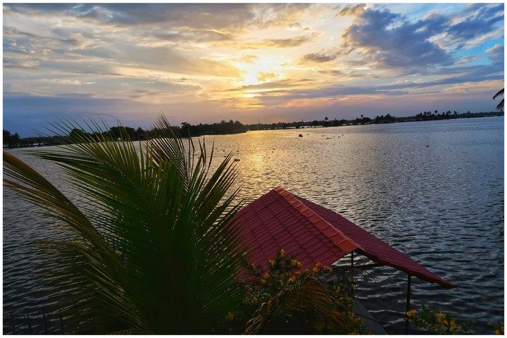 Sunset at backwaters