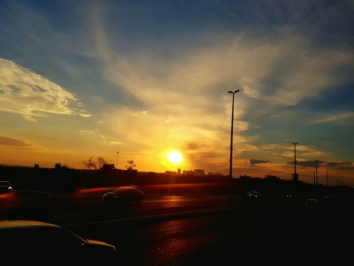 Por do sol.