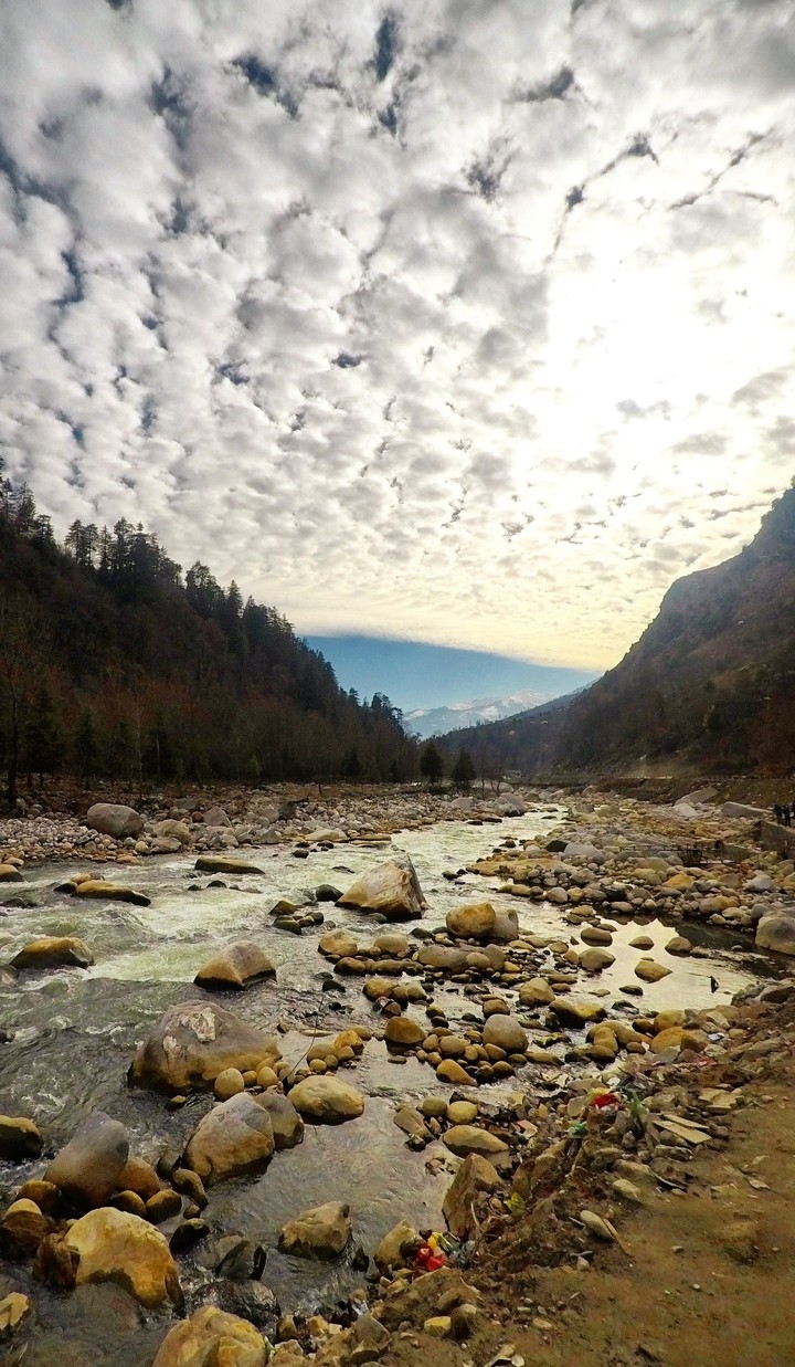 when clouds try to mock the river
