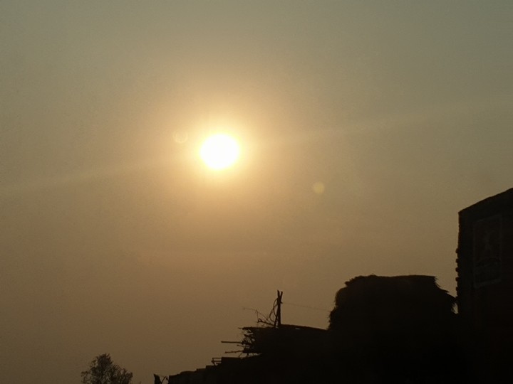 sunset in india