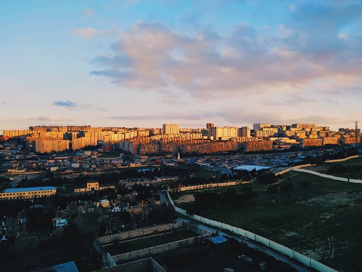 Sunset, New Gunashli, Baku.