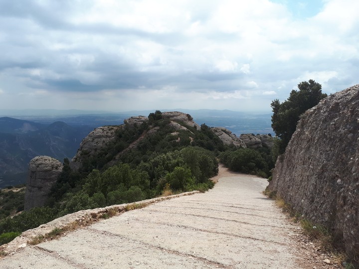 Pathway down Montserrat, Spain