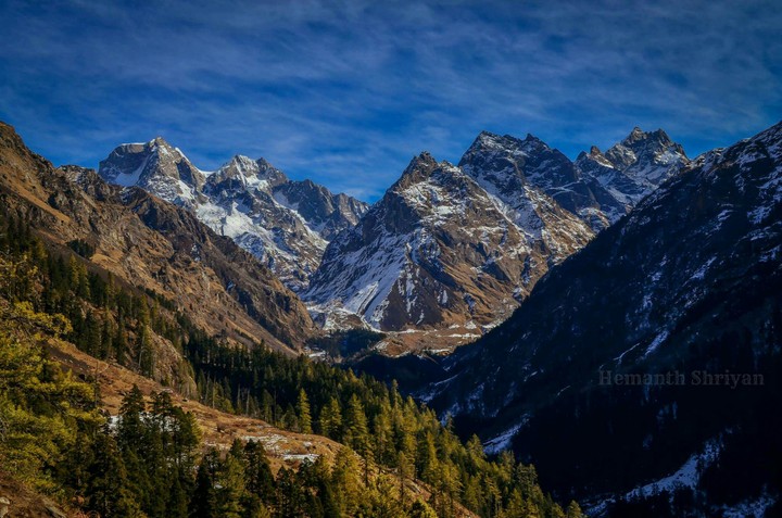 Gharwal range of Himalayas, India