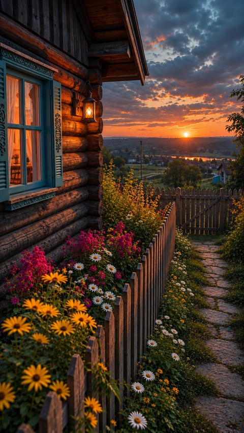 רקעים evening, wildflower