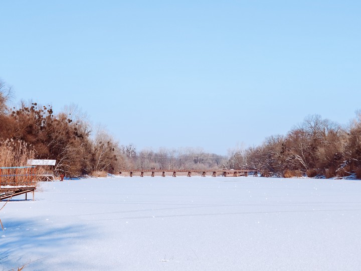 frozen river