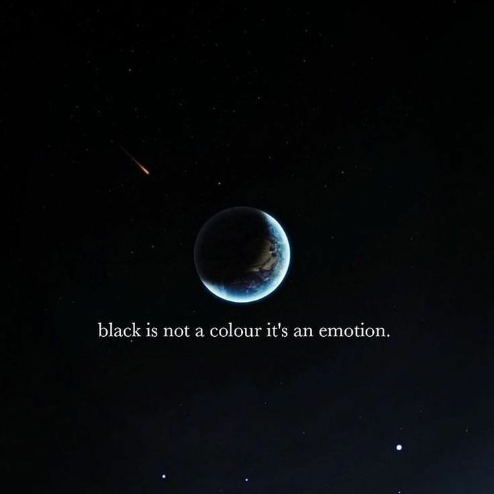 Black color is an emotion