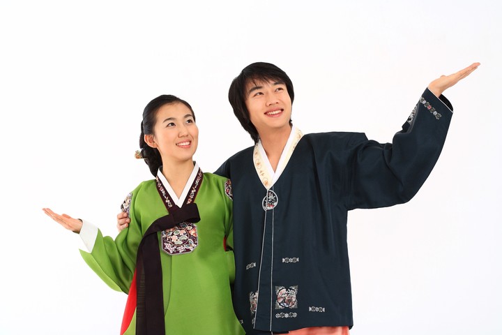 Couple in Korean Dress I