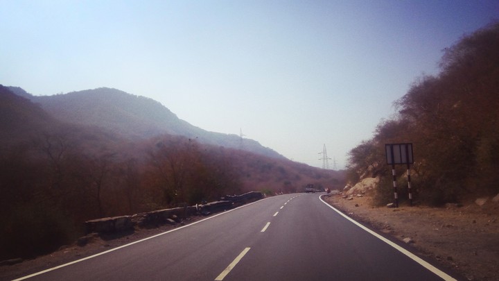 The Road and Mountains Trees